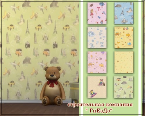 Sims 4 Bebe wallpaper for kids at Sims by Mulena