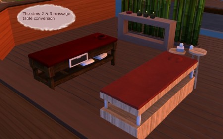 The sims 2 & 3 massaging tables by g1g2 at Mod The Sims