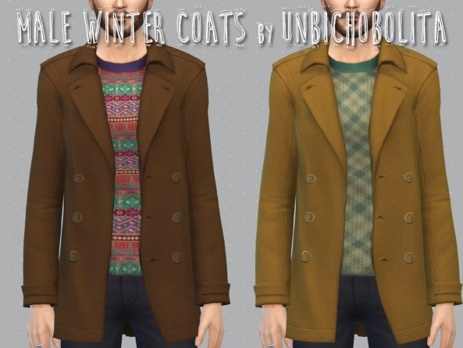 Sims 4 Male winter coats at Un bichobolita
