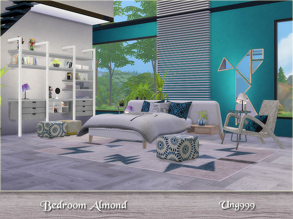 Sims 4 Bedroom Almond by ung999 at TSR