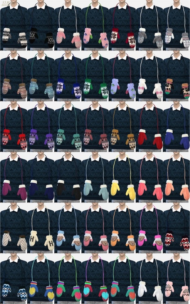 Sims 4 Male hang neck mittens at Marigold