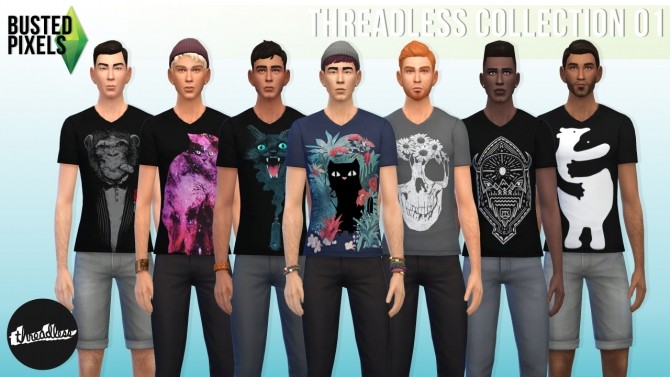 Sims 4 Threadless collection at Busted Pixels