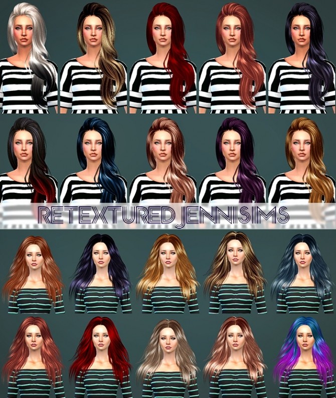 Sims 4 Butterflysims170 ,SkySims 271 Hairs retextured at Jenni Sims
