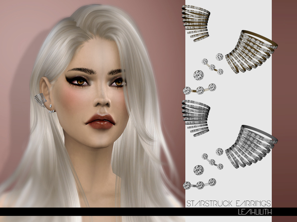 Sims 4 Starstruck Earrings by LeahLilith at TSR