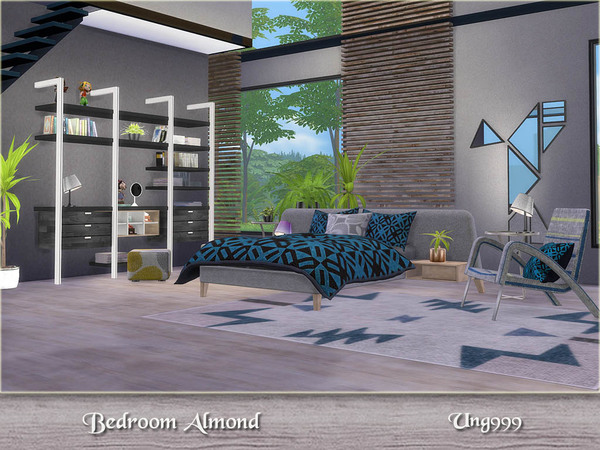 Sims 4 Bedroom Almond by ung999 at TSR