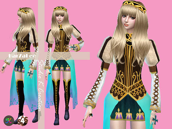Sims 4 Valkyrie Profile 2 Alicia outfit at Studio K Creation