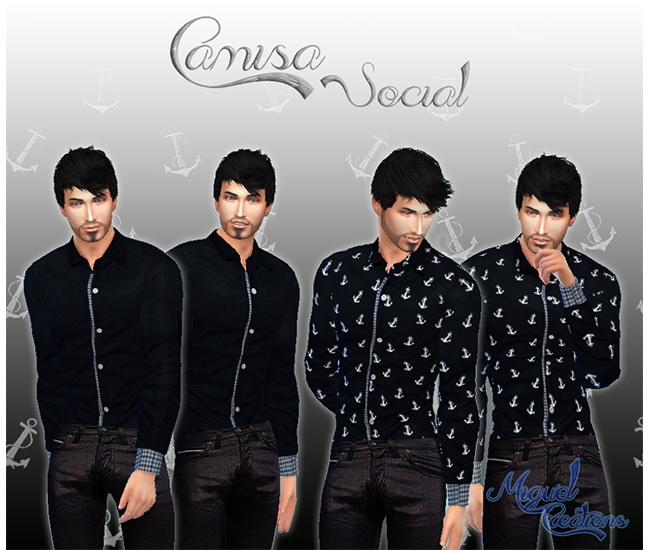 Sims 4 Male Social Shirt at Victor Miguel