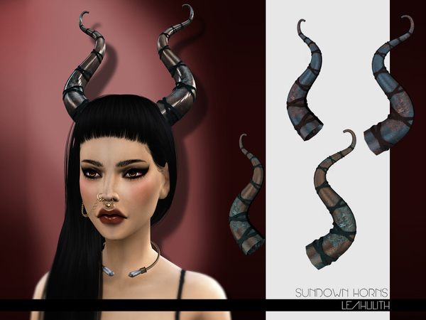Sims 4 Sundown Horns by LeahLilith at TSR