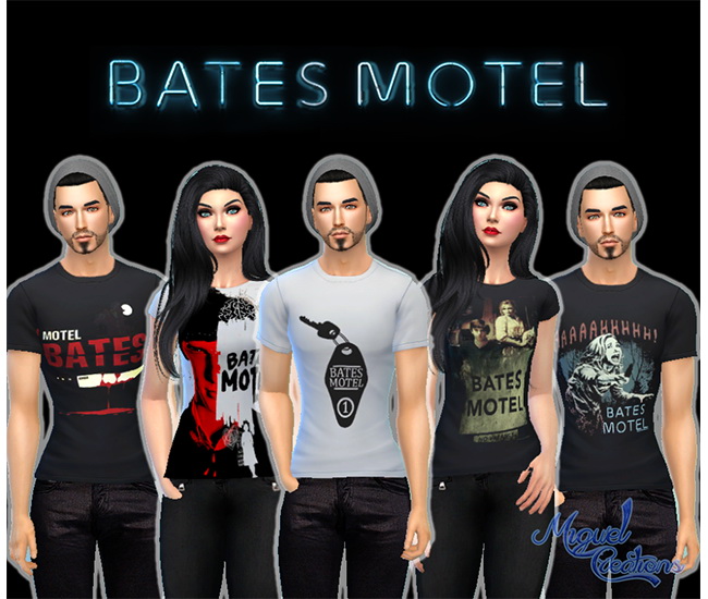 Sims 4 Bates Motel t shirts at Victor Miguel