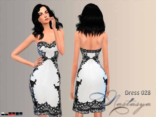 Sims 4 Strapless Lace Overlay dress at Nastasya94
