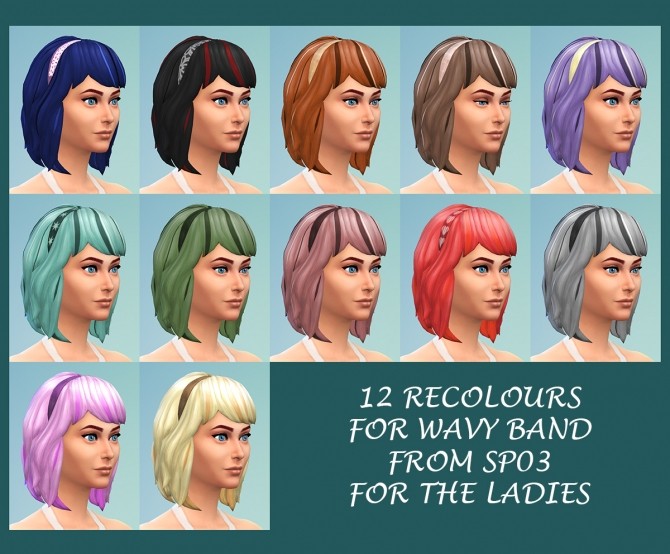 Sims 4 4 Stuff Pack Hairstyles Restuffed With Recolours by Simmiller at Mod The Sims