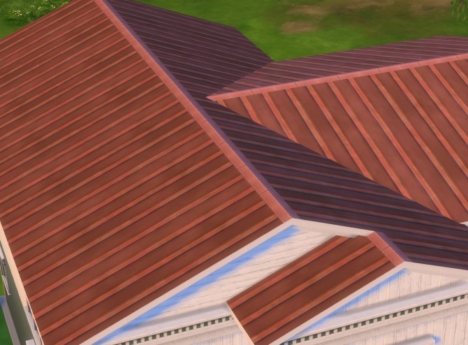 Sims 4 Less Shiny Metal Roofs by plasticbox at Mod The Sims