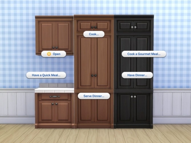 Sims 4 SCargeaux Cupboard and Fridge by plasticbox at TSR
