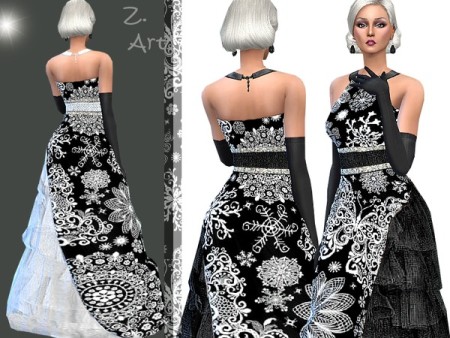 Fantasy dress by Zuckerschnute20 at TSR » Sims 4 Updates