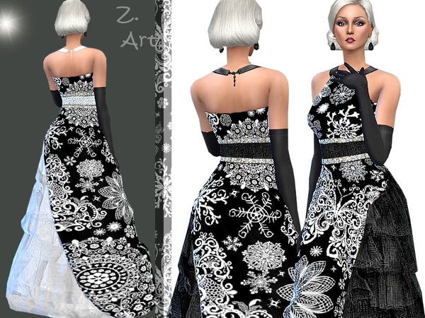 Sims 4 Fantasy dress by Zuckerschnute20 at TSR