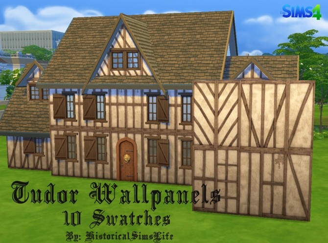 Sims 4 Medieval Tudor Style Wall Panels by HistoricalSimsLife at Mod The Sims