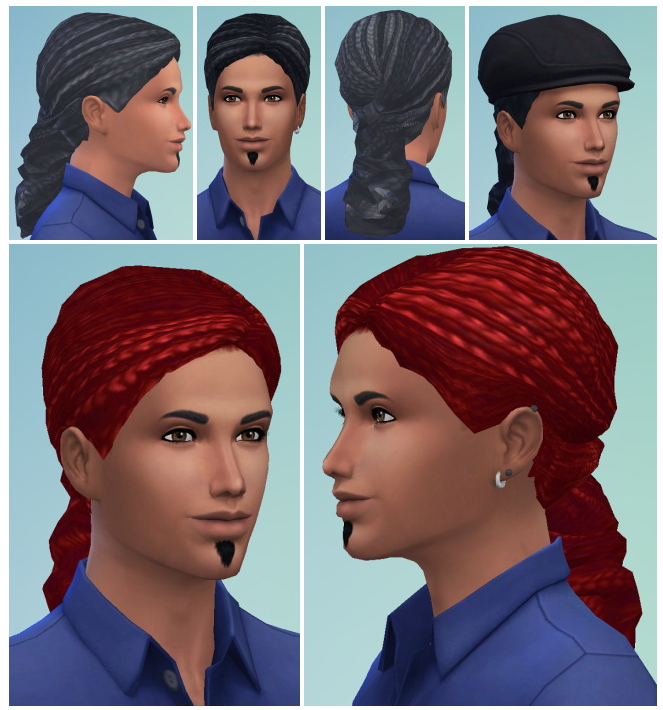 Sims 4 Dread Curls Bun male at Birksches Sims Blog