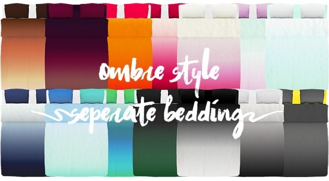 Sims 4 Ombre Style Separate Bedding Recolours at THINGSBYDEAN