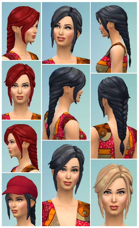 Sims 4 Fishtail Hair at Birksches Sims Blog