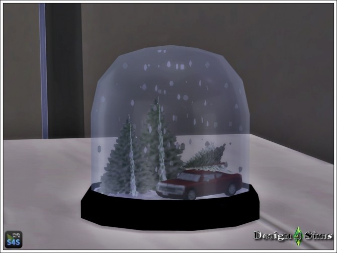 Sims 4 Snow Globe Car With Tree No Animations by Design 4 Sims