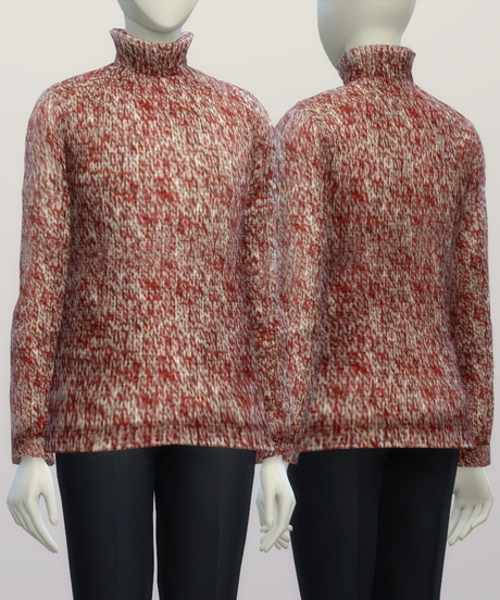 Sims 4 Turtleneck sweater F pattern (15 colors) at Rusty Nail