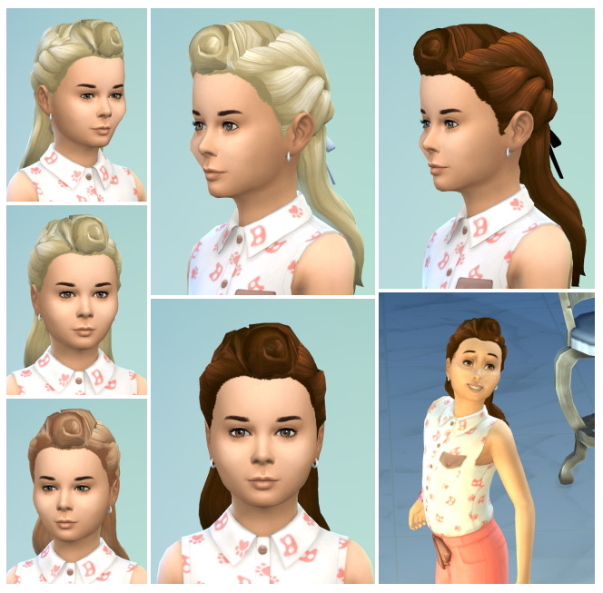 Sims 4 Girls 50s Hair at Birksches Sims Blog