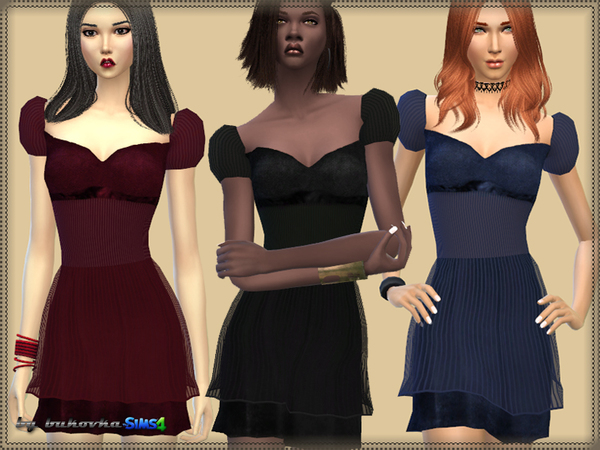 Sims 4 Little Dress by bukovka at TSR