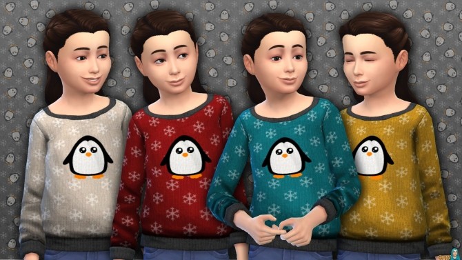 Sims 4 Childrens Penguin sweater at Sims Network – SNW