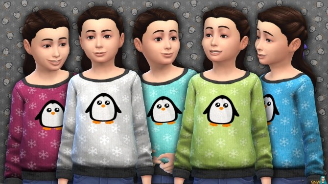 Sims 4 Childrens Penguin sweater at Sims Network – SNW