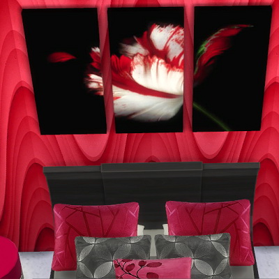 Sims 4 Flower paintings with black background at Trudie55