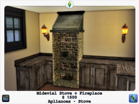 Medieval stove + Fireplace by Design 4 Sims at Sims 4 Studio