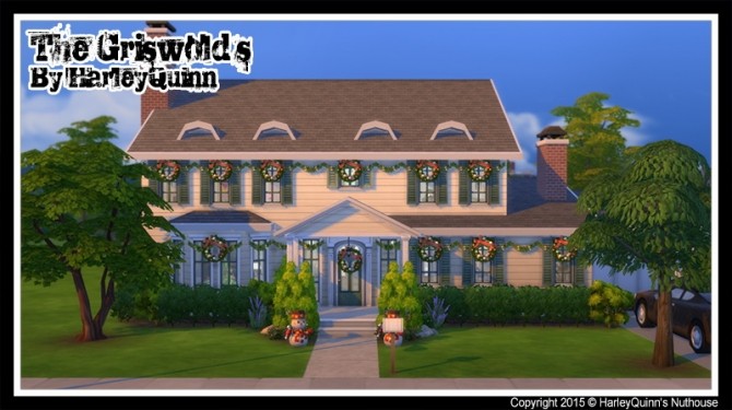 Sims 4 The Griswolds house at Harley Quinn’s Nuthouse