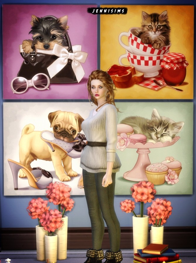 Sims 4 Painting Puppy Love (18 designs) at Jenni Sims