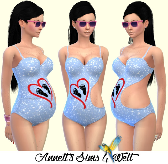Sims 4 Pregnancy Swimsuit at Annett’s Sims 4 Welt