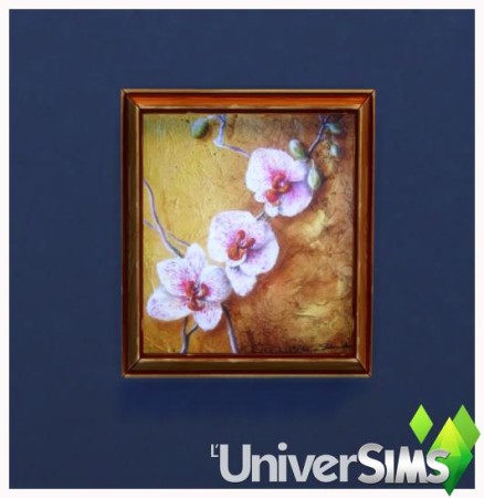Orchid paintings by Bouckie at L’UniverSims