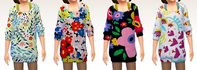 Sims 4 Cotton & sweater dresses at 4 Prez Sims4