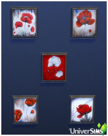 Poppies painting by Bouckie at L’UniverSims