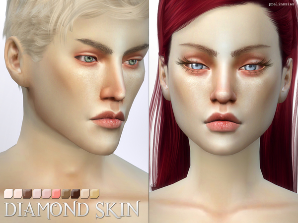 Sims 4 PS Diamond Skins by Pralinesims at TSR