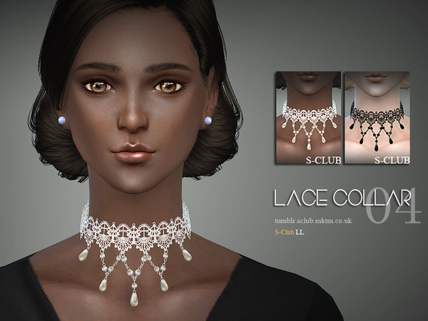 Sims 4 Lace collar 04 by S Club LL at TSR