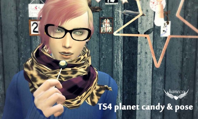 Sims 4 Planet candy & pose at HANECO’S BOX
