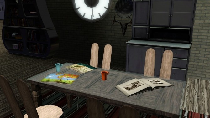 Sims 4 By the book clutter at Baufive – b5Studio