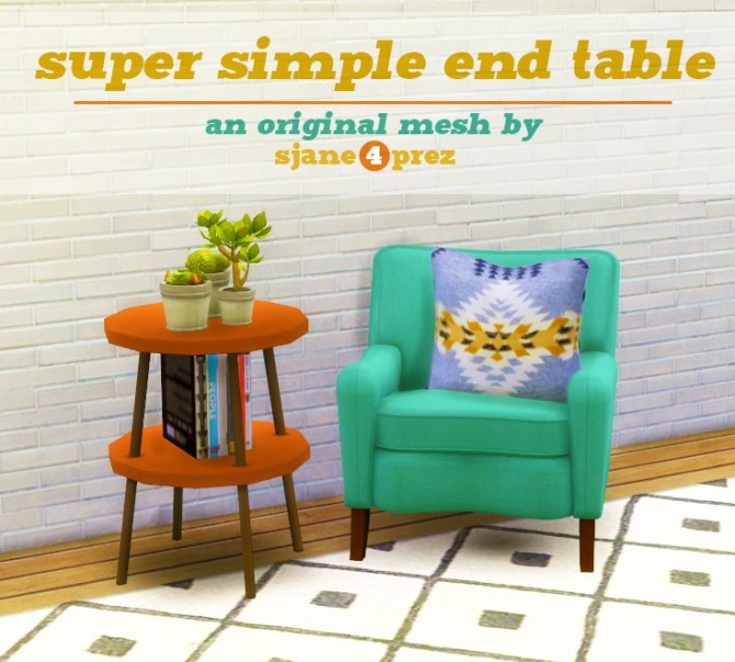 Sims 4 Super Simple End Table at 4 Prez Sims4