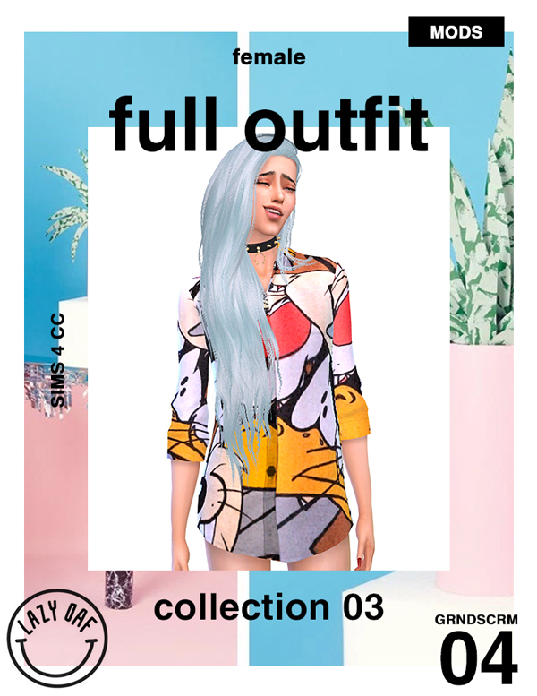 Sims 4 Lazy Oaf Female Top Collection 3 at Sims 4 Sweetshop