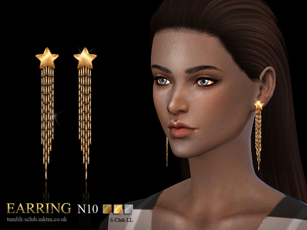 Sims 4 Earrings 10F by S Club LL at TSR