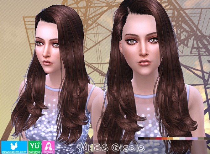 Sims 4 YU186 Gisele hair (PAY) at Newsea Sims 4