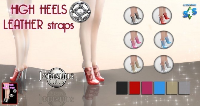 Sims 4 Leather strap & REVISTA high heels at Jomsims Creations