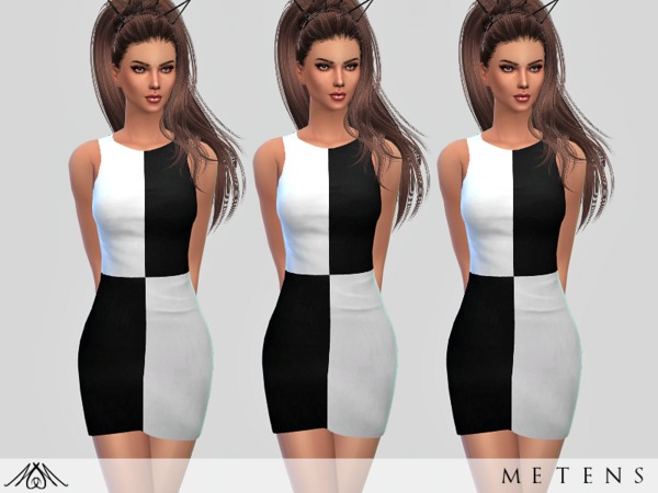 Sims 4 Ariana dress by Metens at TSR