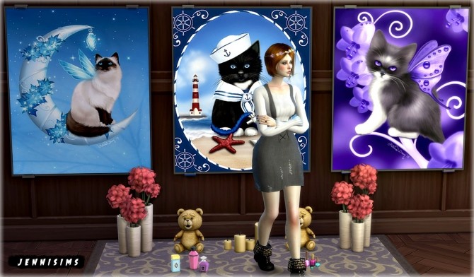 Sims 4 Painting kitties (9 designs) at Jenni Sims