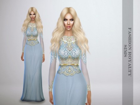 Lightblue Royalty Gown at Fashion Royalty Sims » Sims 4 Updates