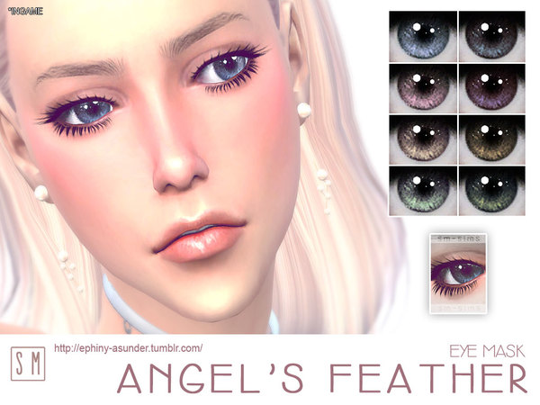 Sims 4 Angels Feather Eye Mask by Screaming Mustard at TSR
